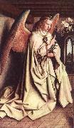 EYCK, Jan van Angel of the Annunciation oil on canvas